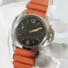 6 orologi da polso da uomo classici di qualità stile V7 Quadrante nero da 47 mm Acciaio luminoso 316 L Cinturino in caucciù posteriore trasparente CaL. 3000 Orologio da uomo meccanico automatico da lavoro