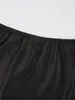 Jupes Satin Slim Fishtail Femmes Été 2023 Mode Casual Solide Maxi Longueur De Plancher Jupe Soirée Une Ligne Noir Faldas