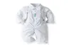 Costume blanc pour garçons en bas âge, vêtements pour hommes, robe de baptême, chemise, pantalon à bretelles, solide, fête de mariage, beaux vêtements pour enfants 2108239761779