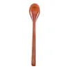 Coffee Scoops Wooden Spoons 24 Pieces Wood Soup For Eating Mixing Stirring Long Handle Spoon Kitchen Utensil