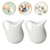 أدوات المائدة مجموعات 2 PCS Creamer Mini Milk Jug حاويات صغيرة الحاويات النموذج المصغر السيراميك