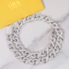 Kaliteli 13mm buzlu vvs moissanite elmas 925 Katı gümüş rapçi kolye hip hop Küba bağlantı zinciri