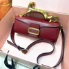 Designer Tote Donna Matita Borsa a tracolla Borsa a tracolla Nera Nastro Rosso Accessori hardware Manico a forma di gatto Borse a tracolla Borse Coccodrillo di alta qualità