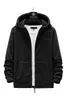 Hoodies masculinos plus size L-8XL suéter de lã ao ar livre 2023 outono polar cardigan com capuz fora zip moletom casaco