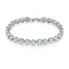 Fashion Brands Designer Round Cut CZ Stone Bracelet for Women Classical Tennis Bracelet & Bangle Jewelery Gift216R