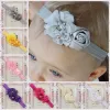 Säugling Baby Haarschmuck Rose Blume Perle Kombination Mädchen Haarband Kinder Stirnband Babys Kleinkind Kopf Band Mix Farbe BJ