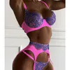 Camisoles & Tanks Strap Printed Color Matching Underwear Set Multicolor Printing Suit Women