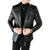 Costumes pour hommes décontracté veste en cuir de serpent manteau hommes automne Design Biker couleur unie PU vestes Style britannique moto Vintage