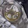 Automatische mechanische Uhr, Top-Test, limitierter Verkauf, VVS-Moissanit-Uhr, automatisches Silber-Diamant-Qualitätswerk, Edelstahl-Eiskristall