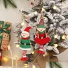 Weihnachtsdekorationen, Cartoon-Paar, Elfenpuppe, Anhänger, Weihnachtsbaum, hängend, fröhliche Dekorationen, festliche Party-Ornamente, Weihnachten, Dhgarden Dhjcv