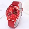 Stylish Style SHSHD Brand Geneva cwp Mens Watch Double Layer Quartz Womens Watches Plastic Mesh Belt Wristwatches276R