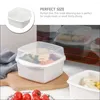 Double Boilers Food Steamers Microwave Vegetable Box Kitchen Supplies Steaming Basket Utensils Household White For Cooking