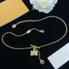 Высококачественные дизайнерские ожерелья женские дизайнерские ювелирные ожерелья из 18-каратного золота с покрытием из роскошного бренда колье с цветочным принтом и буквами для подарка на свадьбу