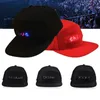 Unisexe LED Bluetooth téléphone portable APP contrôlé chapeau de Baseball défilement message panneau d'affichage Hip Hop rue casquette 231228