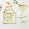 3st Baby Kids Toddler Waterproof and Stain Resistant förkläde Bandana ärmar Konst Smock Feed Bib-tillbehör 6-36 månader 231229