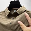 Sommer Eis Seide männer Lop up Hohl kurzarm Polo Shirt 2023 Atmungsaktive Business-Mode T Hemd Männlich Marke kleidung 4XL 231228