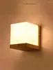 Lâmpadas de parede japaness luzes de madeira para quarto cabeceira el restaurante corredor corredor decoração luminárias de madeira vidro moderno