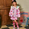 Giacche Cappotto da bambina per bambina 2024 Primavera Abbigliamento per bambini Stampato su due lati in cartone animato Versione coreana di carino