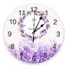 Настенные часы «Жизнь прекрасна», бесшумные декоративные часы с цифровым управлением, лавандовые, круглые, для дома, офиса, школы