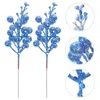 Decorative Flowers Christmas Imitation Berries Glitter Fake Berry Stem Artificial Plants & Tree Wreath Floral Decorations