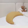 Ins mignon bébé oreiller pour bornSoild couleur lune oreiller décoratif coton coussin enfants enfants berceau lit oreillers infantile 231228