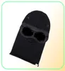 Extra fin merinoullglasögon Balaclava Beanie Knit Hat utomhus behåller värmevindbrytning Huven Män mössa Skull Caps Black Onesize2381395