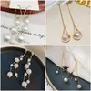 Boucles d'oreilles pendantes en perles pour femmes, longues, élégantes, pour fête de mariage, cristal, fleur, étoile, pompon rond, goutte, bijoux cadeau