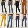 Lu Lu Lemens Sports Align Bell Bottoms Pant woman Yogas Pants Lady Bodybuilding High WAIST WIDE LEGOUSFITフィットネスエクササイズルーズフィッティングズボン