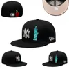 Nowy dopasowany kapelusz mężczyzn Women Designer Baseball Hats list Hip Hop Sport Pełna zamknięta płaska czapka haftowa czapka W-8