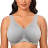 Yoga Outfit Wire Free Plus Size Wirefree Cotton Bra Women Soft Cup Sleeping Underwear Minimizer Full Coverage C D E F G H I