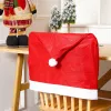 Красный чехол на стул на Рождество Чехол на стул Санта-Клауса LL