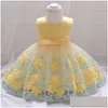 Mädchen Kleider Baby Kleid Geborene Blume Stickerei Prinzessin Für Erste 1. Jahr Geburtstag Party Karneval Kostüm Drop Lieferung Kinder Materni Dhnvc