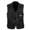 Gilet da uomo tinta unita multi tasche con cerniera senza maniche gilet primaverile per la pesca maglia cargo senza maniche giacca gilet tattico 231228