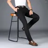 Erkek pantolon yüksek kaliteli peluş kalınlaşmış rahat düz tüp gevşek orta yaşlı iş sıcak moda