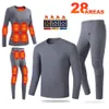 Intimo riscaldato Intimo termico invernale Donna Uomo 28 Aree Giacca riscaldante Accessori per sport invernali Attrezzatura riscaldata elettrica 231229