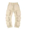 "Stylish Unisex Pocket Cargo Pants: Premium Quality Joggers med dragstring tröjor, perfekt för hiphopentusiaster - tillgängligt för män och kvinnor"