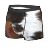 Sous-vêtements écossais Highland vache peau de vache texture sous-vêtements imprimés peau d'animal en cuir Boxer Shorts culottes slips respirant