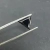 Löst diamanter 1Carat 6.5x6.5mm VVS Lab Grown Black Moissanite Triangle Cut GRA Certificate Diamond Gemstones