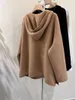 Giacche da donna Lp Cappotto Cardigan Giacca in cashmere con cappuccio Elegante capispalla casual femminile Abbigliamento Serie di alta qualità