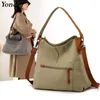 Sacs de haute qualité A4 Femmes décontractées Sac à main sac à main pour dames Tot Tote Canvas Sac épaule sacs de tissu féminin pour femmes Zipper en porcelaine