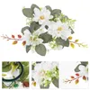 Decorative Flowers Artificial Garland Wedding Gift Party Decoration Wreaths Desktop Plastic Floral Ring