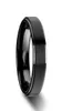 6mm8mm Titanium Trouwringen Zwarte Band in Comfort Fit Matte Afwerking voor Heren Dames 6141897948