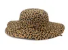 Stort Brim Leopard Print Felt Dome Hat Wome Fedora Hats Fascinators Hat For Women Elegant Floppy Cap Sun Protection Chapeau4295372