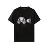 男性Tシャツの女性TシャツショートデザイナーパームTシャツ夏ファッションブランドアングルレジャールーズティーコットンプリントラグジュアリートップス衣料サイズXS-XL-22