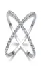 Design Luxus-Diamant-Mikropflaster-Fassung, große X-förmige Fingerringe, Eheringe, Schmuck für Frauen 6492397