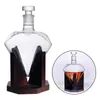 750ml Heart Shape Diamond Wine Decanter Vodka Liquor Wine Pourer Cocktail Glass Whisky Dispenser Holder Home Party Decoration 231228