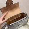 Högkvalitativ modetrend Sequin Glitter Mini Messenger Bag Strap Designer Luxury Small Square Bag Crossbody Designer Bag Woman Handbag Fashion Axel Bag