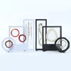 Display Ring Earrings Suspension Display Stand Elastic Pe Film Rack Case Dustproof Transparent Bead Bracelet Pendant Jewelry Storage Box