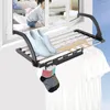 Hangers Balcony Drying Shoe Rack Folding Window Diaper Laundry Clothes Dryer Indoor Towel Storage 40cm