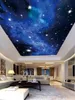 Fonds d'écran Peinture personnalisée Starry Night View Chambre d'enfants Plafond Mural Designs modernes 3D Salon Chambre Plafond Papier peint Papel